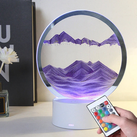 LED Round Moving Sand Hourglass